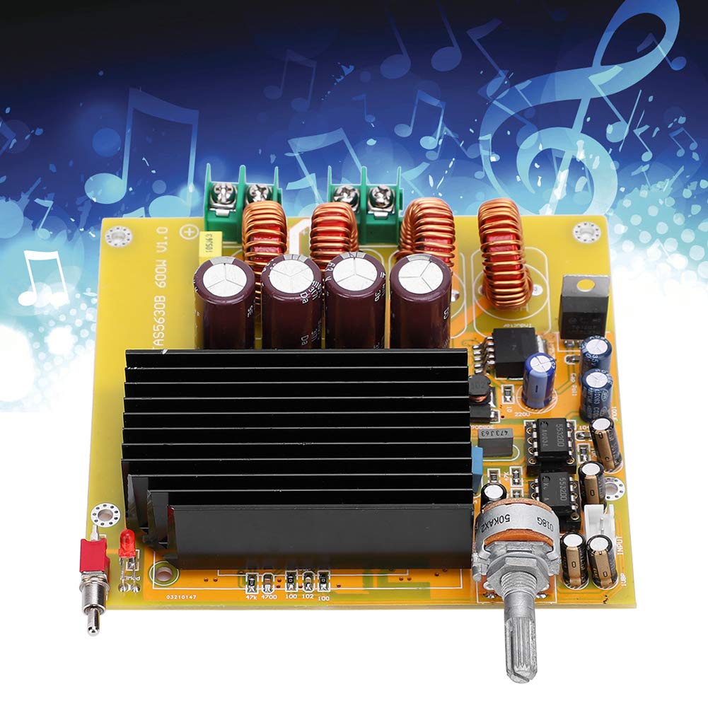 Cocoarm TAS5630 Płyta Wzmacniacza Moduł Wzmacniacza Mocy Klasy D Wyjście 600 W DC 20 do 50 V Regulowane Wzmocnienie Zwrotnica 60 Hz dla Subwoofera Kina Domowego Profesjonalny Sprzęt Audio