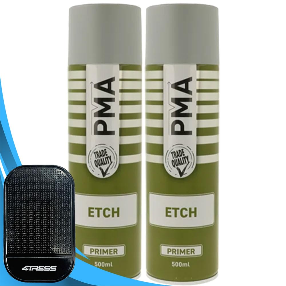 4Tress Grey Pma 2X Professional Acid Etch Primer Aerosol Spray Paint 500Ml Non-Slip Dash Mat(4T-Pcpa1018)