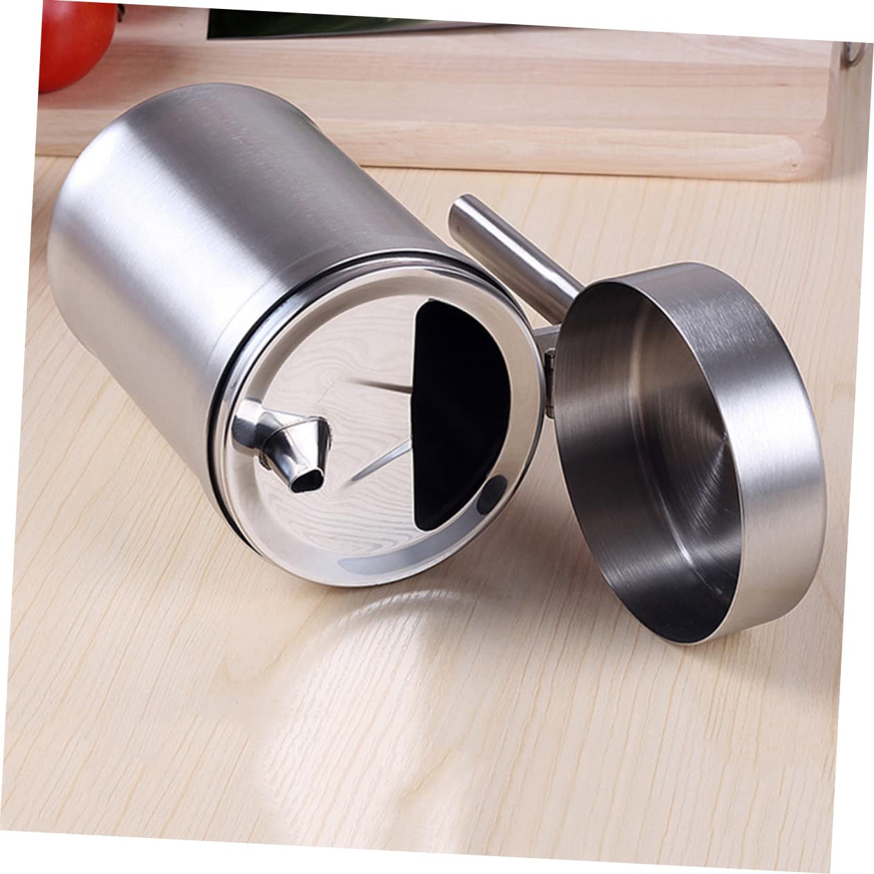 Dispenser Olio in Acciaio Ermetico Oliera Antigoccia per Cucina e Condimenti Liquidi come Olio e Salsa Contenitore Dosatore Resistente e