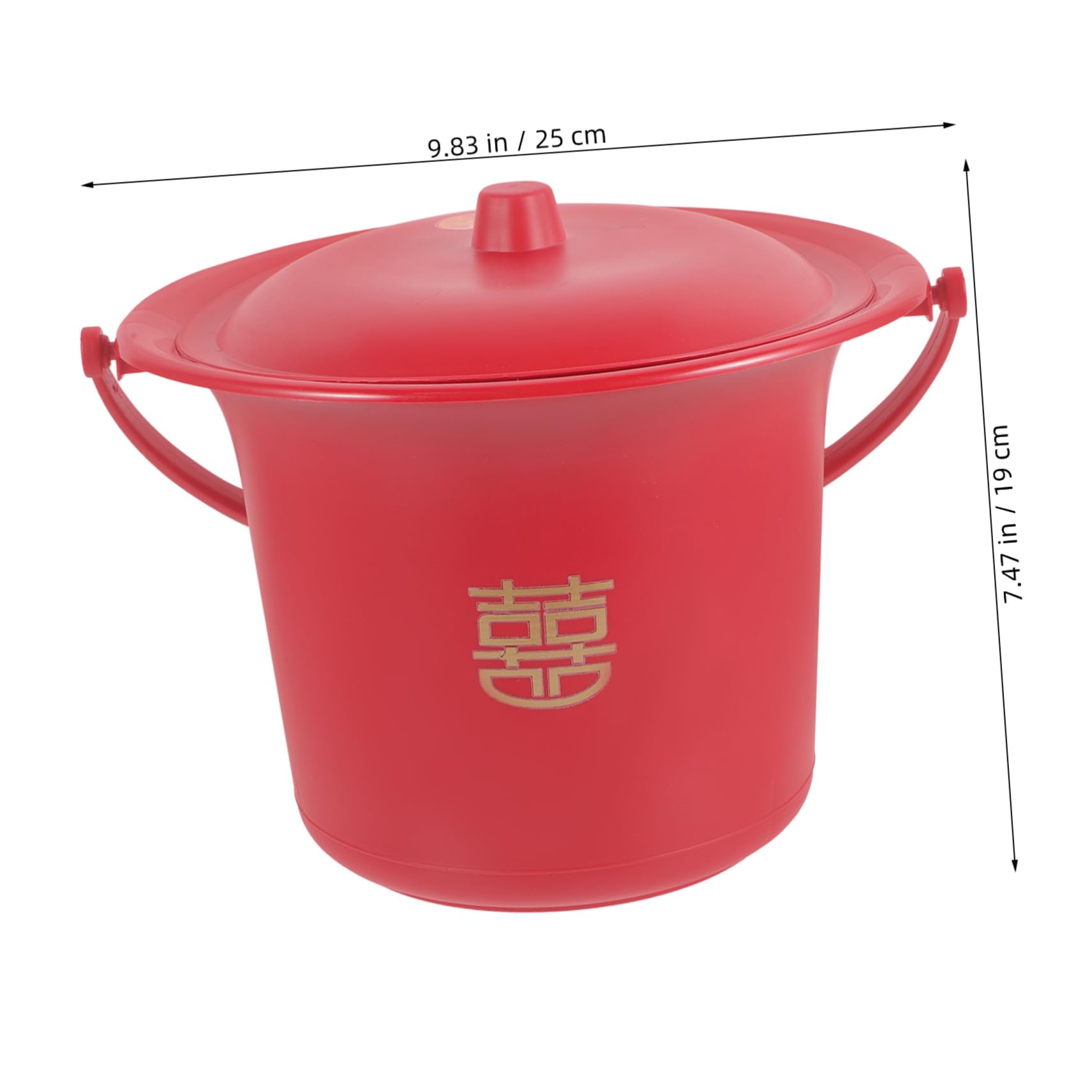 Didiseaon Pp Wedding Night Urine Pot Portable Adult Spittoon Non-Slip Bottom Large Capacity for Comfort