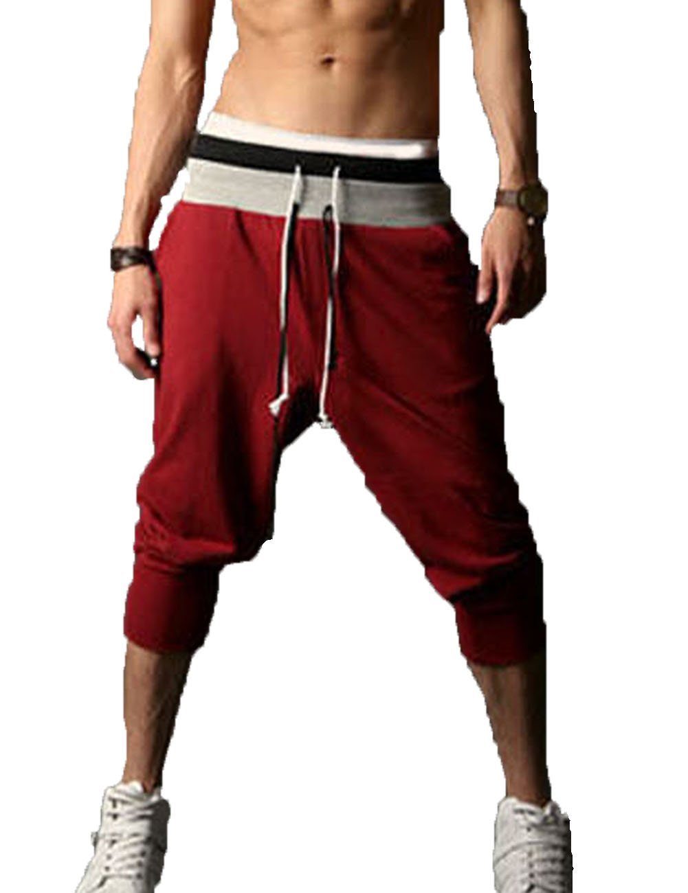 TRURENDI Sports Sweat Pants Harem Training Dance Baggy Jogging Casual Men Trousers Shorts