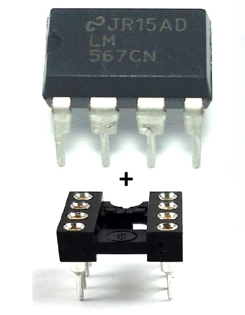 LM567CN/NOPB LM567CN LM567 IC Tone Decoder & 8-Pin DIP Sockets with Machined Contact Pins Breadboard-Friendly (Pack of 5)