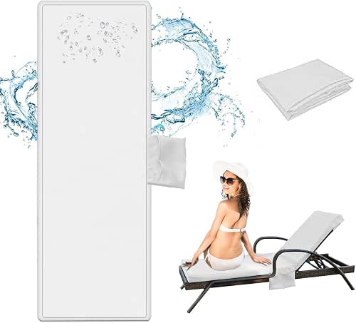 Outdoor Chaise Lounge Cushion Water-Resistant Cover,72"x21"x3" Rain-Proof,Fade Resistant Outdoor Patio