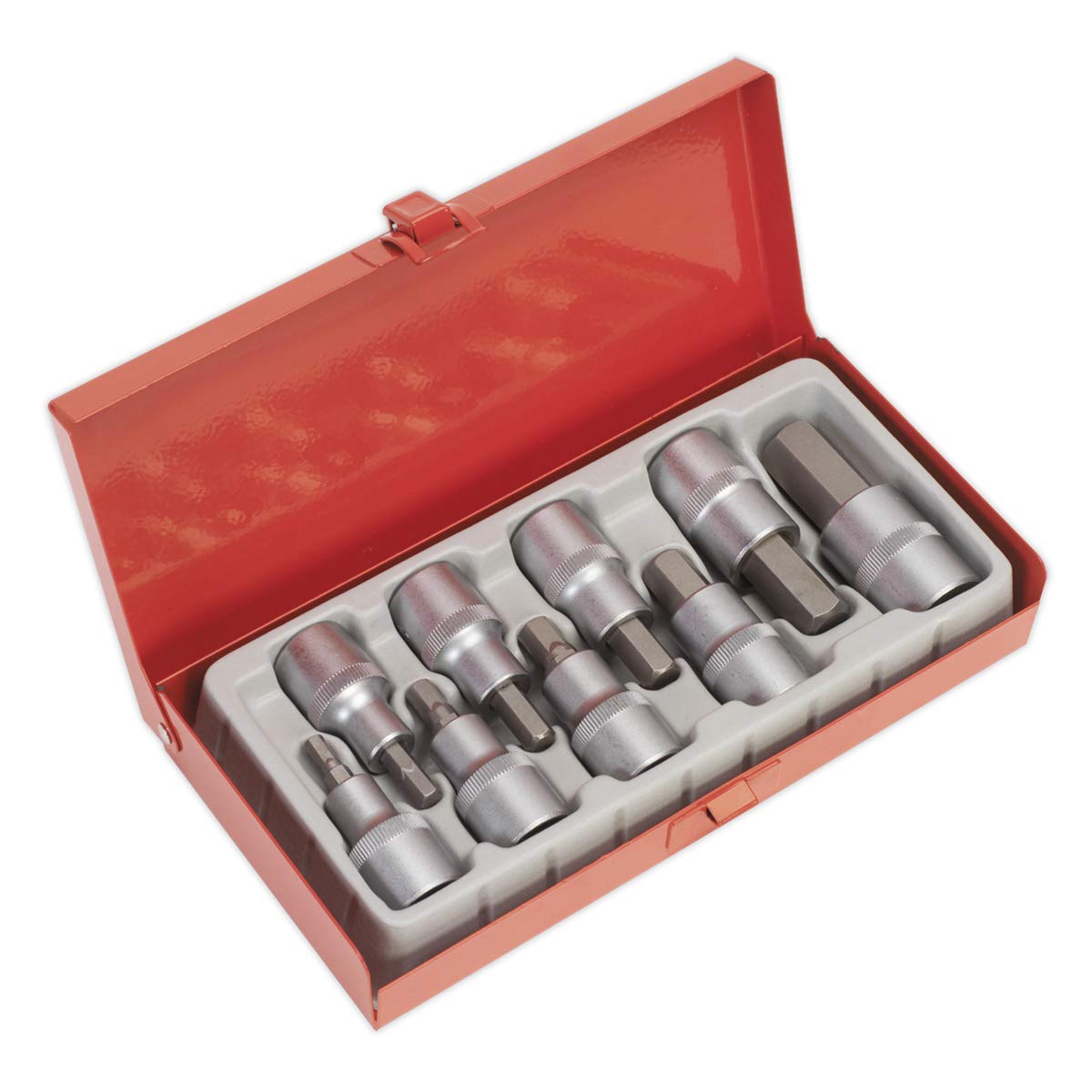 Sealey Hex Socket Bit Set 9Pc 1/2"Sq Drive