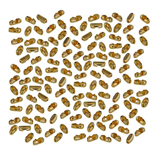 Lot de 100 CONNECTEURS Fermoir Couleur DORÉ pour Chaine A Boule DE 1 A 1,5mm - Livraison Gratuite - Creation Perles Cover