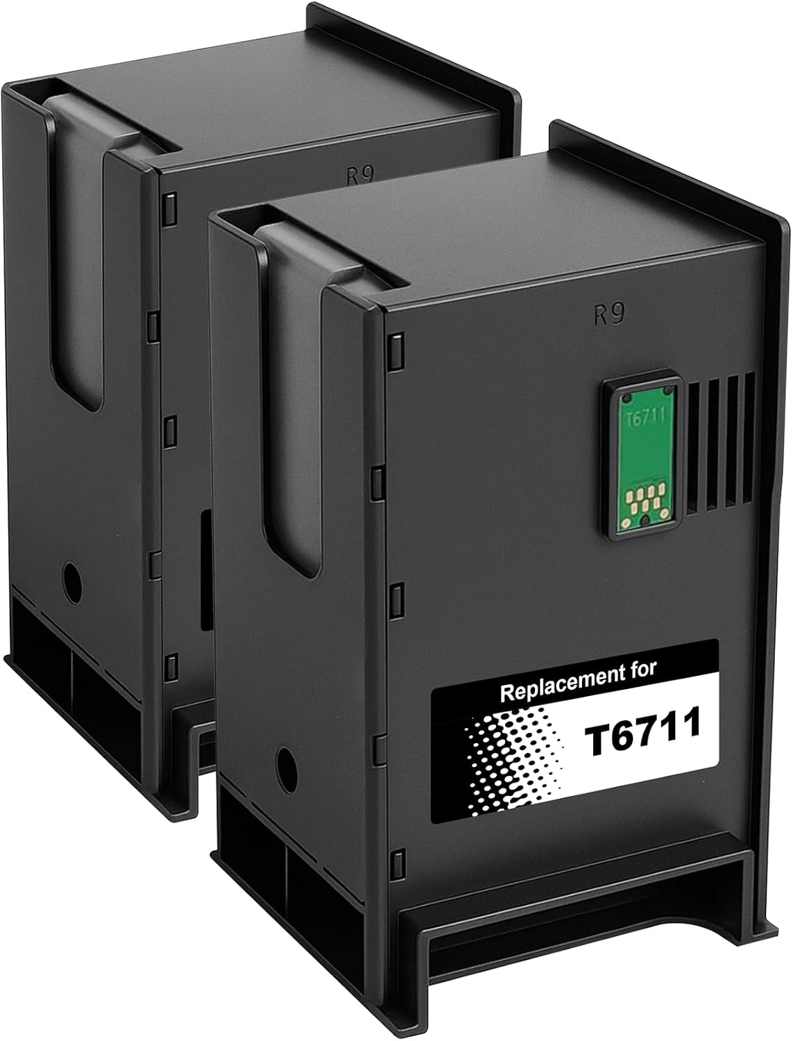 yowell 2 x t6711 ink maintenance box compatible with epson t6711 for epson et-16500 workforce wf-3520 wf-3540 wf-3620 wf-3640 wf-7110 wf-7710 wf-7715 wf-7720 wf-7777 wf-7510 wf-7610 c13t671100