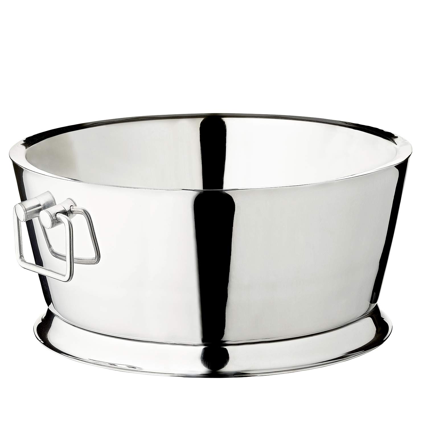 EDZARD Champagnerkühler Michigan (Ø 53 cm, H 24 cm, XXL), Edelstahl doppelwandig, mit Griffen, für 12 Flaschen – Sektkühler groß, Flaschenkühler, Getränkekühler, Schale für Sekt & Eiswürfel