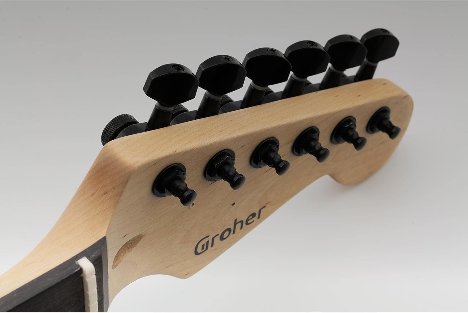 Musiclily Pro 6 in Line Guitar Locking Tuners Tuning Pegs Keys Machine Heads Set for Strat Tele Style Guitar, Black