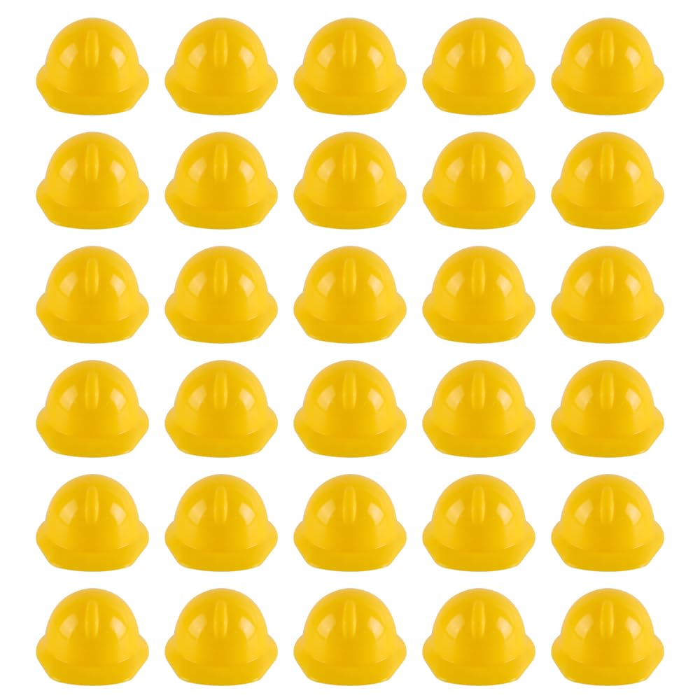 Laroal 30 Pcs Mini Miniature Construction Hat Construction Helmet Hard Hat Site Helmet Decoration