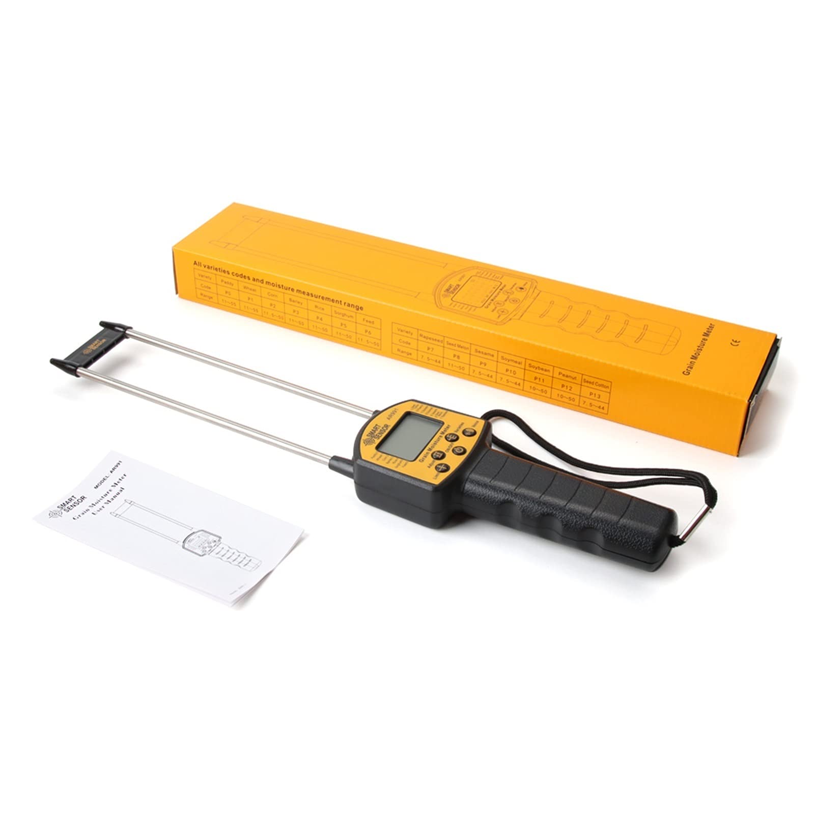 Moisture Meter, Miernik wilgotności ziarna higrometr cyfrowy higrometr dla 14 rodzajów upraw kukurydzy pszenicy ryżowej fasoli mąki pszenicy