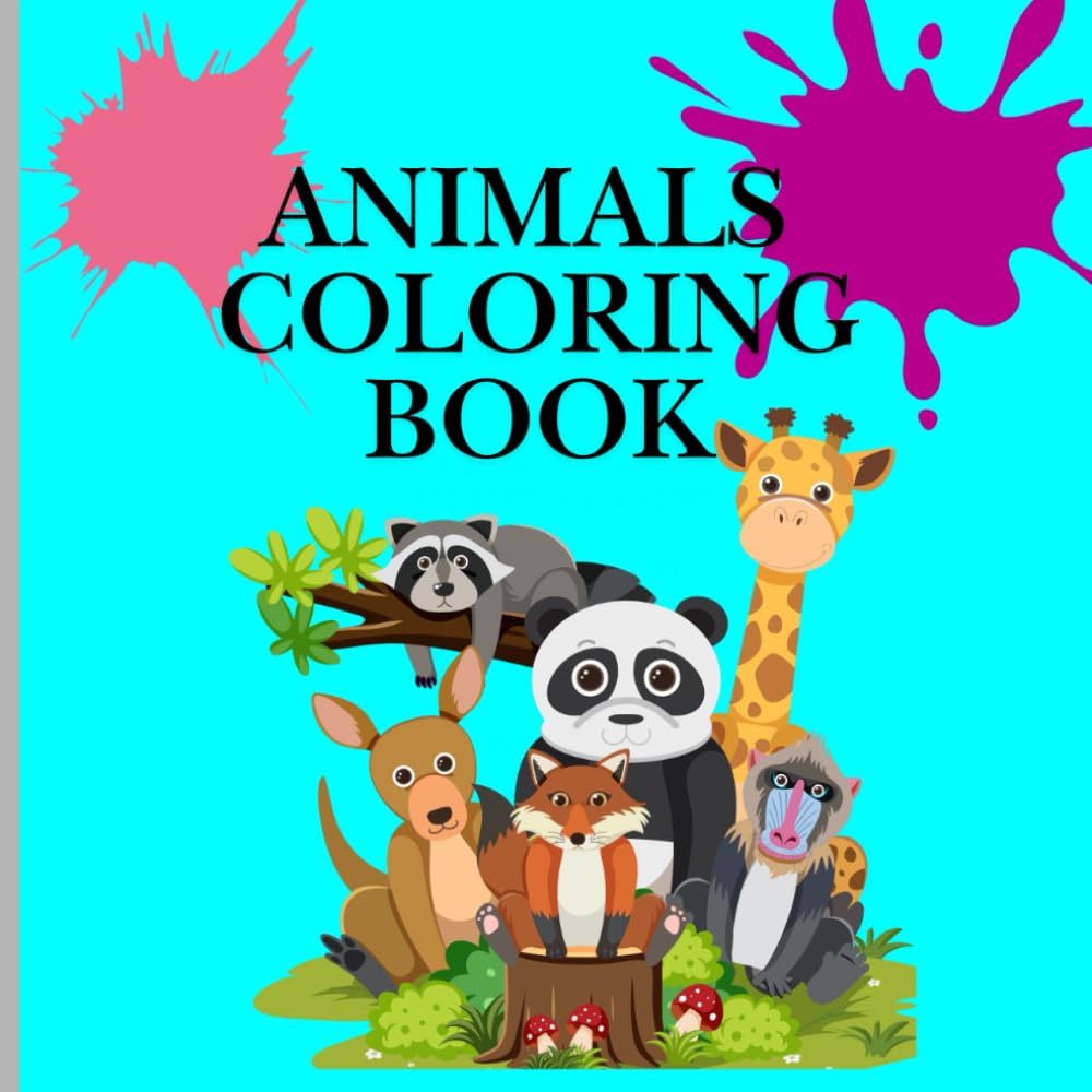 Cute Animals Colorong Book: educational coloring pages with animals and alphabet for children 3-5