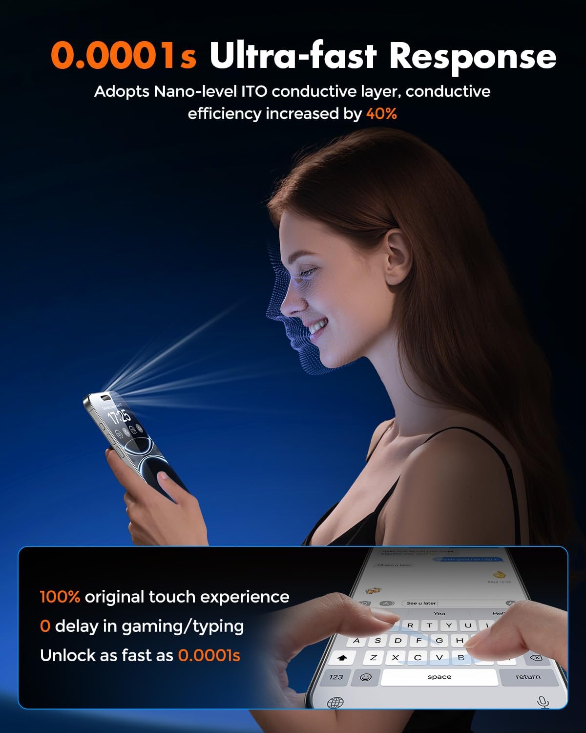 UNBREAKcable for iPhone 16 Pro Screen Protector [Quick-Installation Box] 3-Pack 9H+ Hardness Shatterproof Tempered Glass [99.99% HD Clear] [Case Friendly] [Bubble Free] for Apple 16 Pro 6.3 inch - Image 8