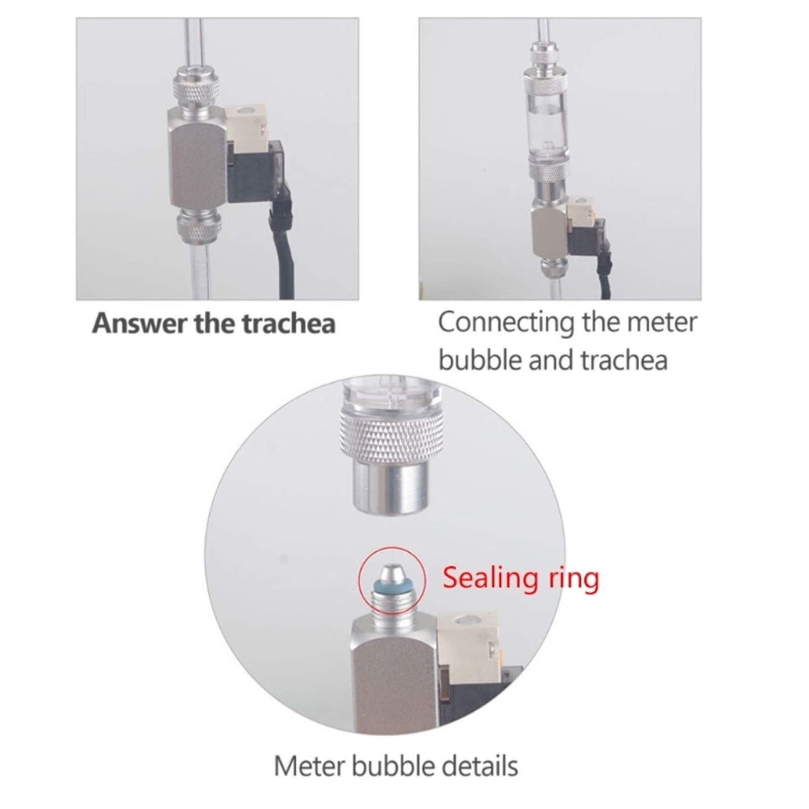Chauffe-mains Simple/double tête Aquarium CO2 Electrovannes Régulateur basse température réservoir de poissons électriques Vannes magnétiques (Color : Double Head)
