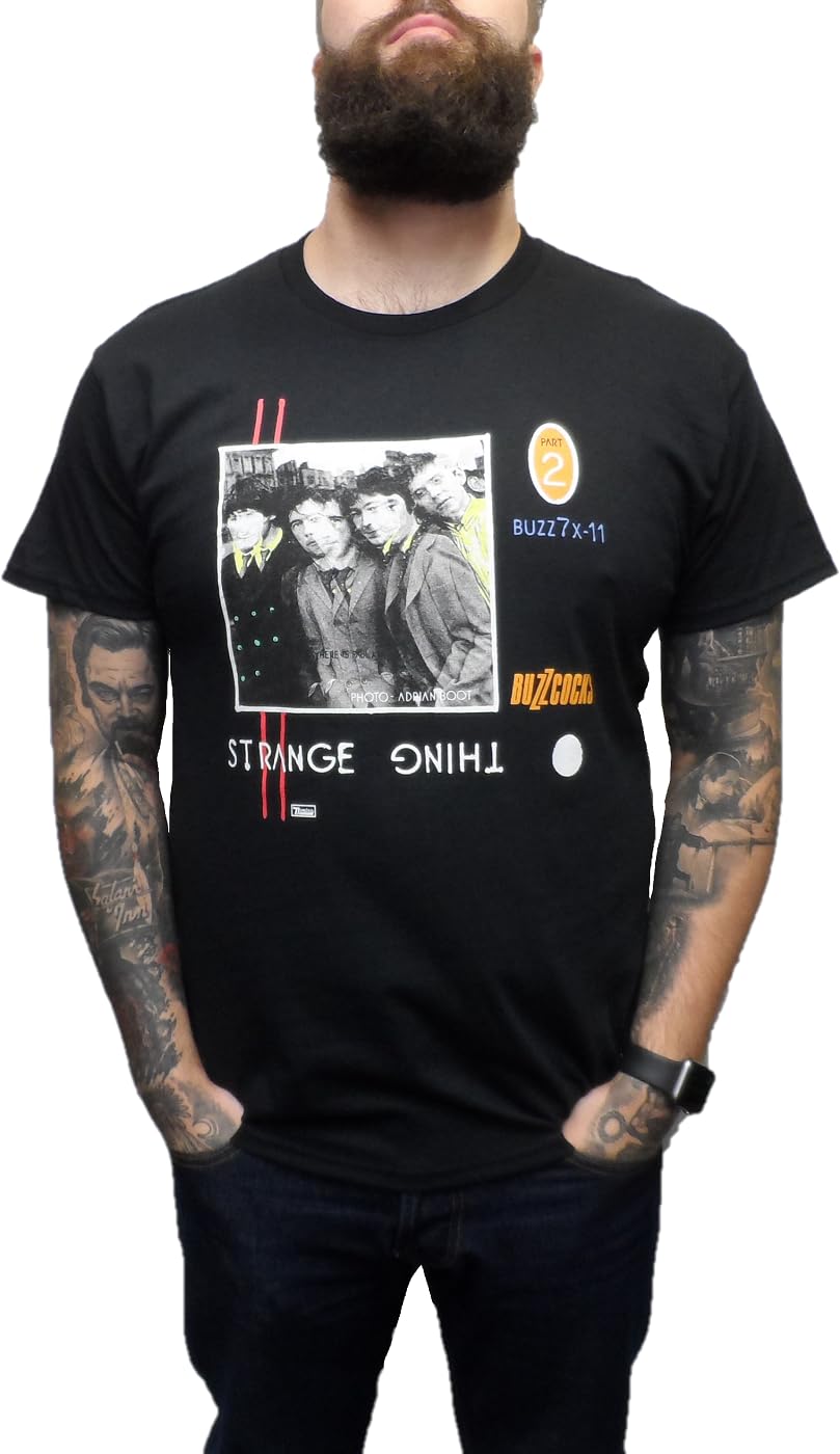 Mazeys Men's Strange Thing Official Buzzcocks T Shirts (Uk, Alpha, Xl, Regular, Regular, )