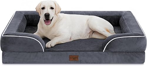Miniatura 130 de Comfort Expression - Cama ortopédica perros pequeños, 20 x 14 pulgadas, impermeable, espuma soporte cartón de huevo, cojines extraíbles, sofá con