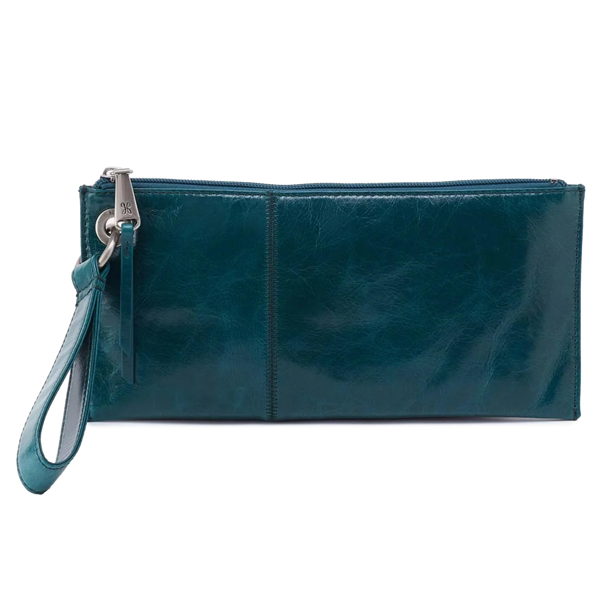 HOBO Vida Leather Wristlet Pouch For Women, Wild Bluegrass