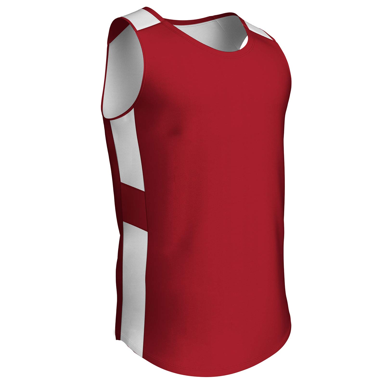 Champro Crossover - Camiseta de Baloncesto Reversible para Hombre, Talla XL, Color Escarlata, Color Blanco
