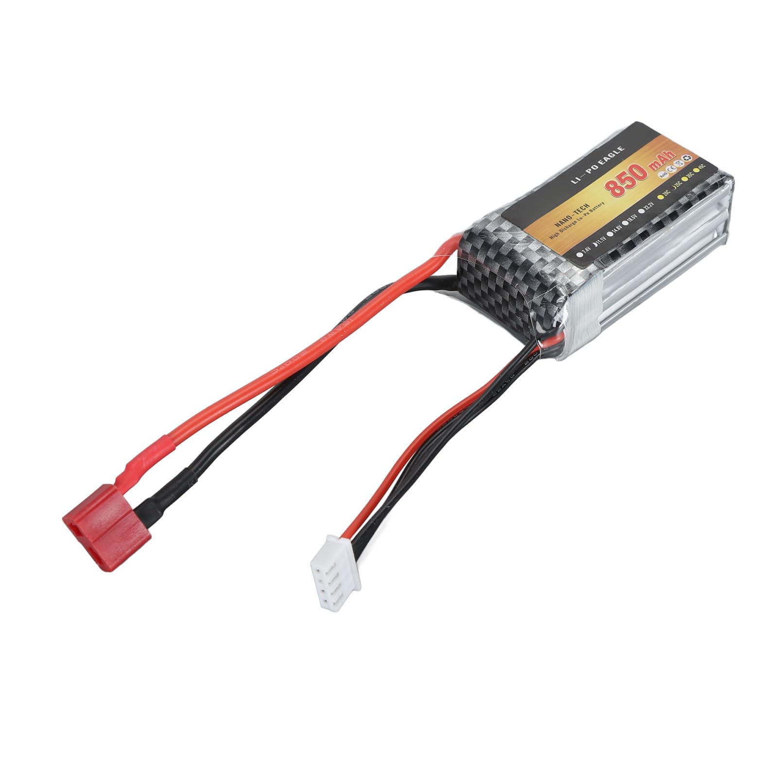Batteria LiPo leggera 850mAh 11.1V 25C 3S Batteria al litio FPV Racing Drone Quadcopter