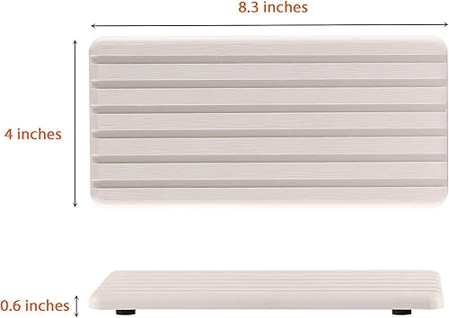 Miniatura 4 de 2 posavasos rectangulares de diatomita absorbentes de agua, diseño ranurado, piedra absorbente de agua utilizada para jabones de manos, plantas