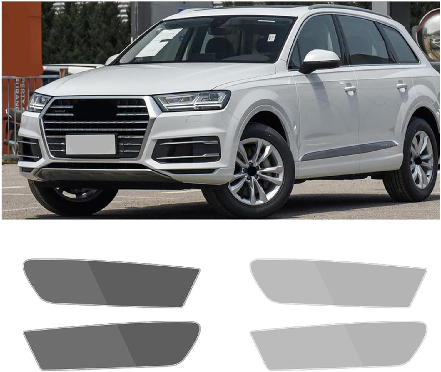 SamLng Car Front Light Film for Q7 (4M) 2016-2019 Headlight Protection Sticker Car Front Headlamp Protection Film car Lights Film Headlight Anti-Scratch Non-Yellowing Protective Film