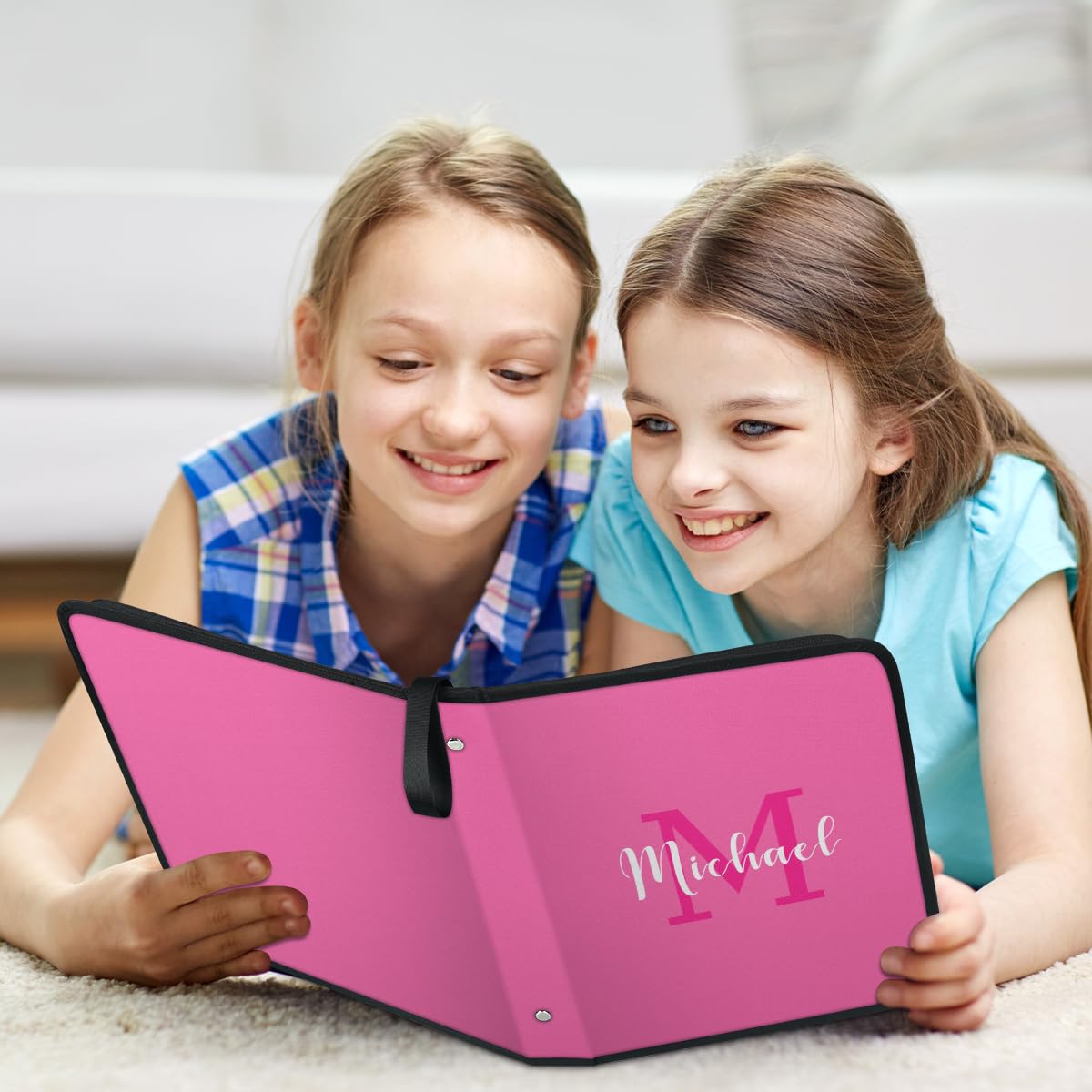 Top-Loaders-for-Cards - Carpeta de tarjetas coleccionables con nombre personalizado, 9 bolsillos, carpeta de tarjetas deportivas como regalo para mujeres, hombres, niños, niñas, niños, niñas, niños