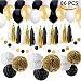 86 pcs Black and Gold Party Decorations Kit SIMPZIA Birthday Party Supplies for Adults 25th, 30th, 40th, 50th, 55th, 60th, 70th & other occasions such as Wedding, Anniversary, Engagement,Baby Shower