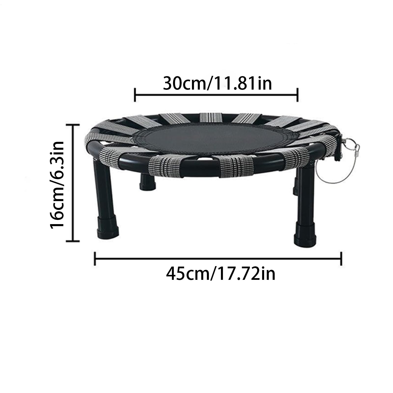 Trampolina wewnętrzna dla dzieci, składana, przenośna, z okrągłym wzorem i | Trampolina dla dzieci wewnętrzna koordynacja balansowa cicha antypoślizgowa wyściełana trening dla dzieci wewnątrz