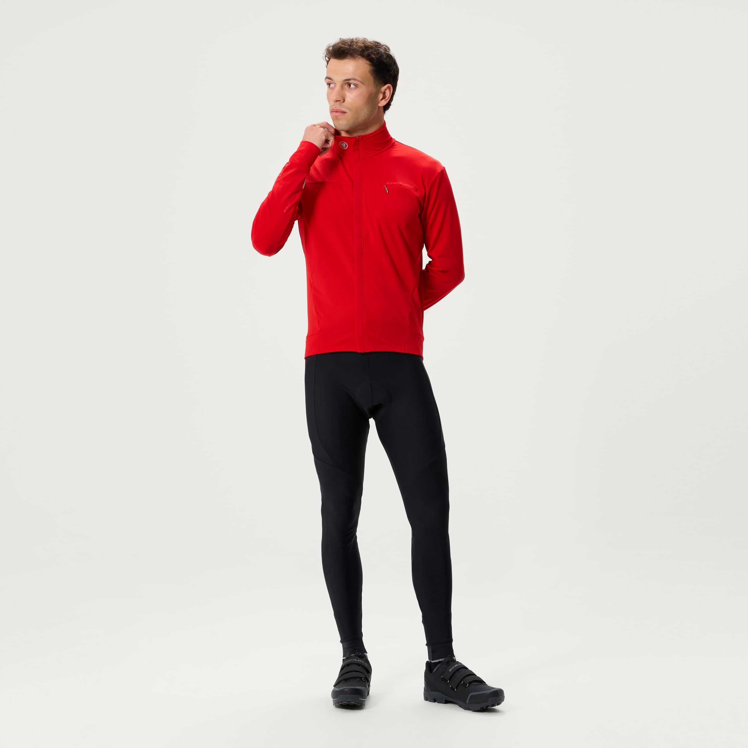 Endura Xtract Roubaix męska koszulka kolarska z długim rękawem, oddychająca, miękka w dotyku tkanina, odprowadzająca wilgoć, atletyczny krój, tylne kieszenie, zapinane na zamek błyskawiczny
