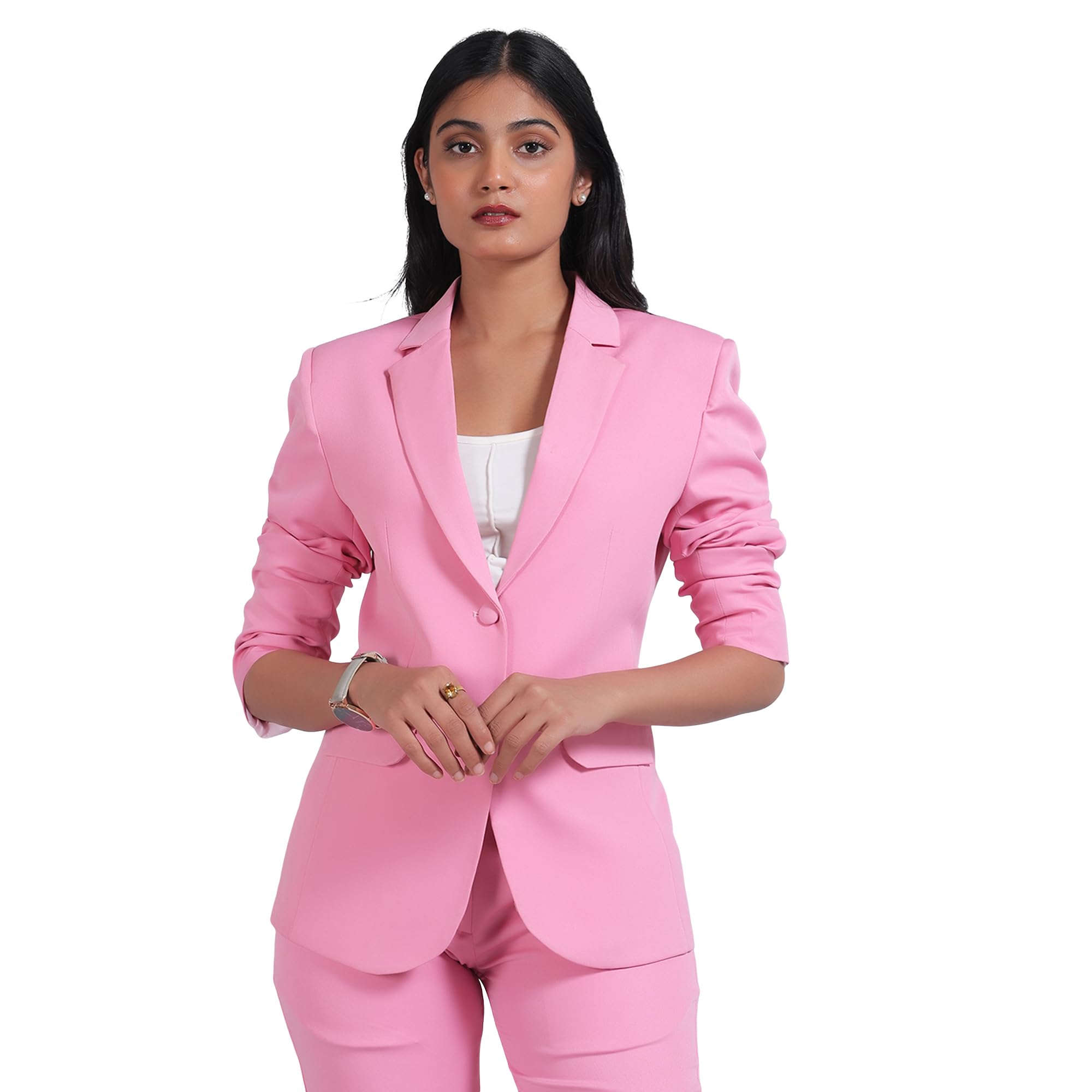 Women's Polyester Cotton Blazer-image-38