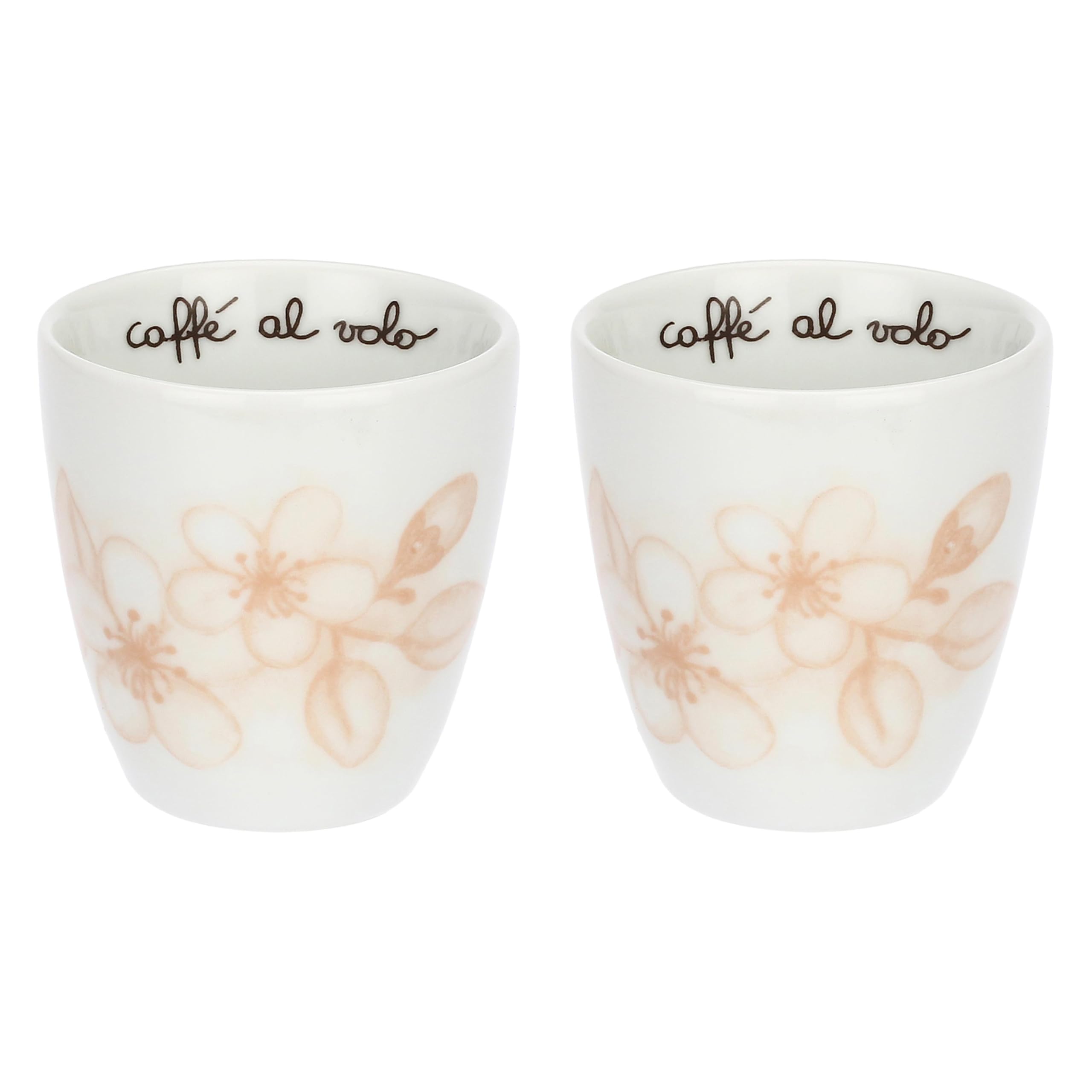 THUN - Set of 2 Caffeini - Porcelain - Favor Collection - 50 ml - Diameter 6 cm, 6 cm H