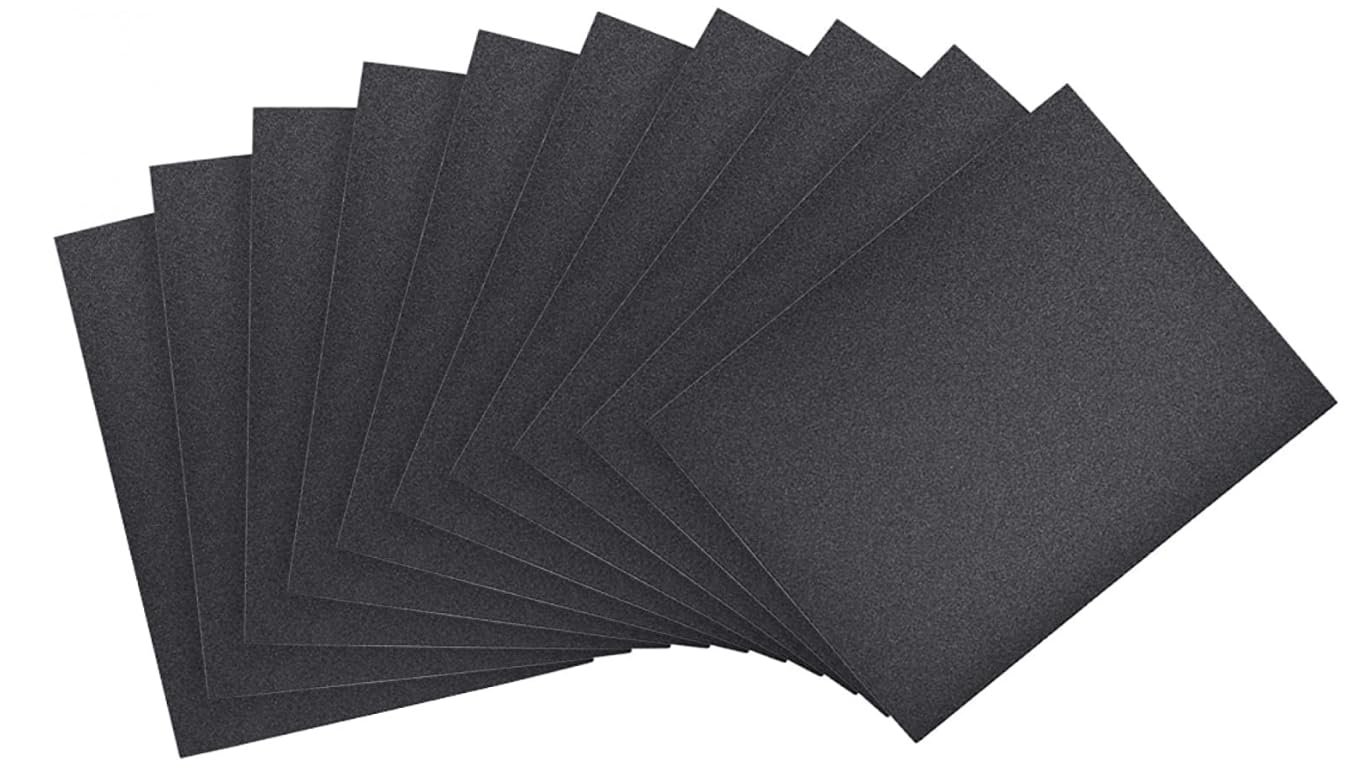 MACHSWON 9 x 11inch Wet Dry Silicone Carbide Paper Waterproof Sandpaper for Wood Furniture Finishing Metal Sanding 10 pcs 120Grits - Image 2
