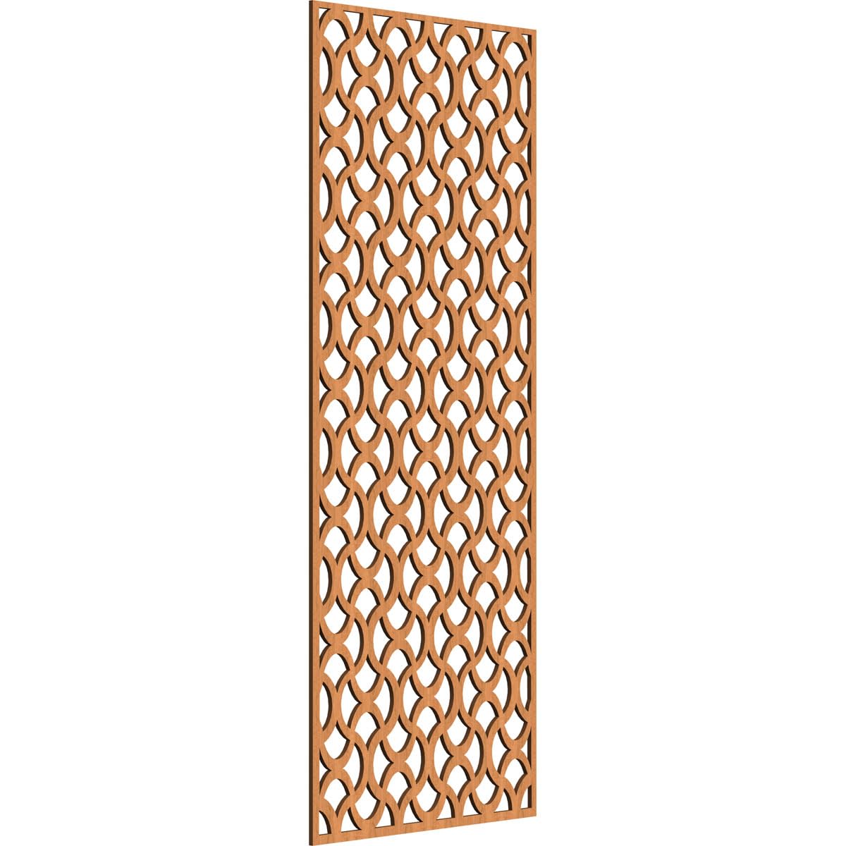 Resort Decorative Pierced Fretwork Wood Wall Panels, 21 3/8"W x 54 3/8"H x 1/4"T, Cherry