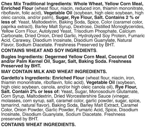 Sweet Savora Bugles Chex Mix Gardetto's Family Favorites Variety Pack, Snack Bags, 40 ct