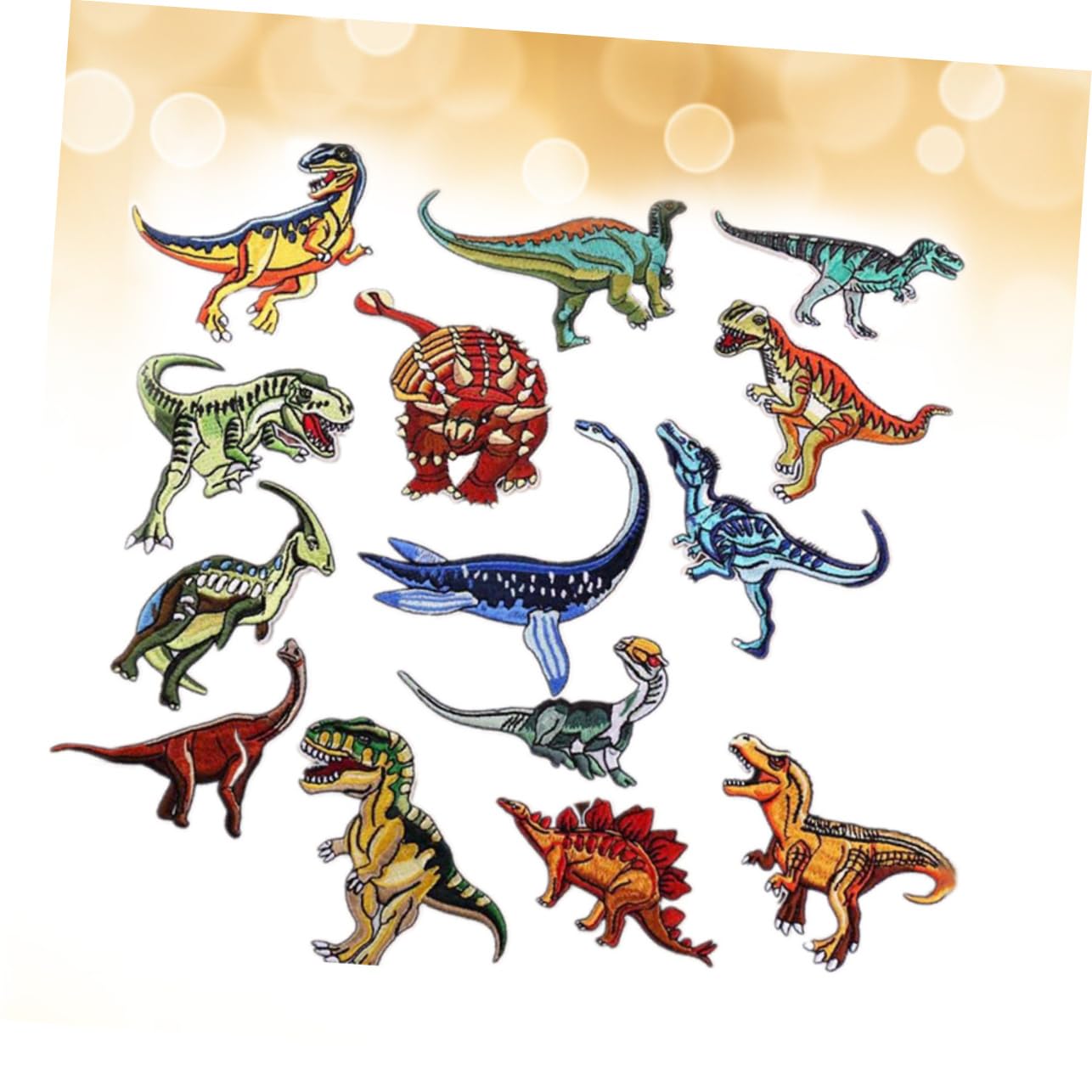 STOBOK 42stücke Dinosaurier Aufnäher Teilig Cartoon Stickerei Patches Für Junge Mädchen Zum Aufbügeln Kleidung Jeans Und Taschen Kreative Dekoration Für -projekte