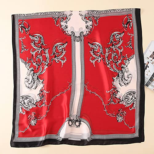 Image of ZDMHSH Fashion Scarves Scarf 100% Silk Feeling Scarf Silk Like Scarves Long Lightweight Sunscreen Shawls for Women