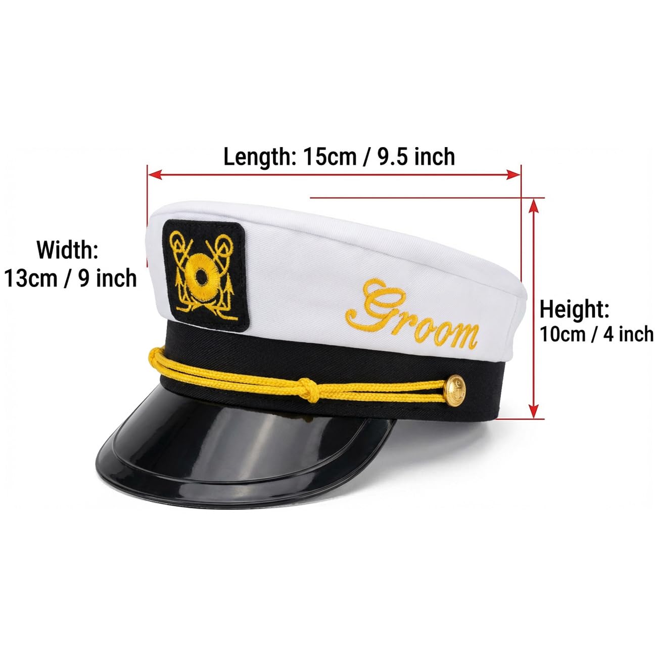 Tbay Bachelor Party Groom Captain Hat - Groom to Be Nautical Bachelor Hat for Funny Boats n' Hoes Accessory Wedding Bridal Shower - Image 2