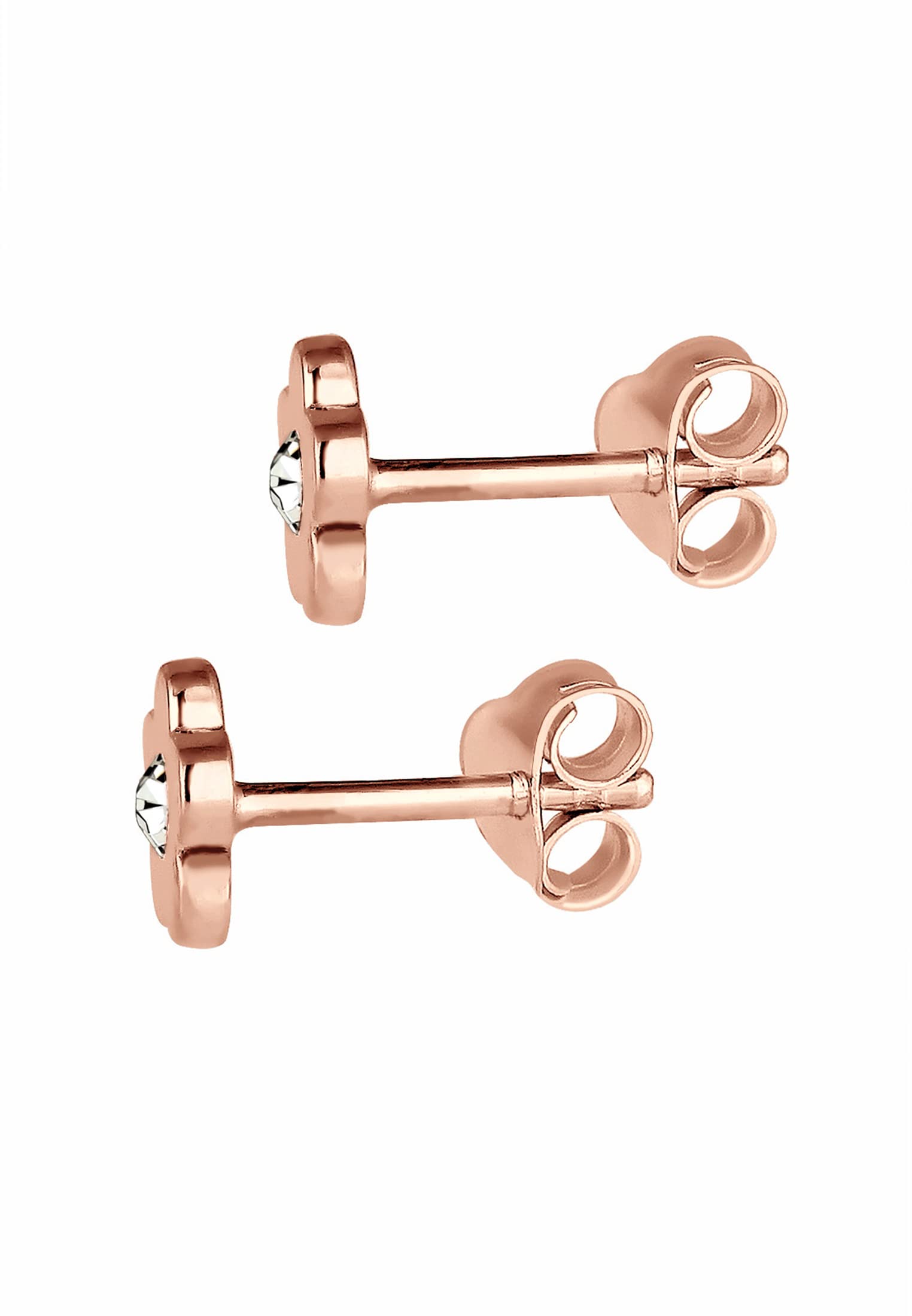 Elli Orecchini Bambini Fiori Simbolo Giocoso con Cristalli in Argento Sterling 925
