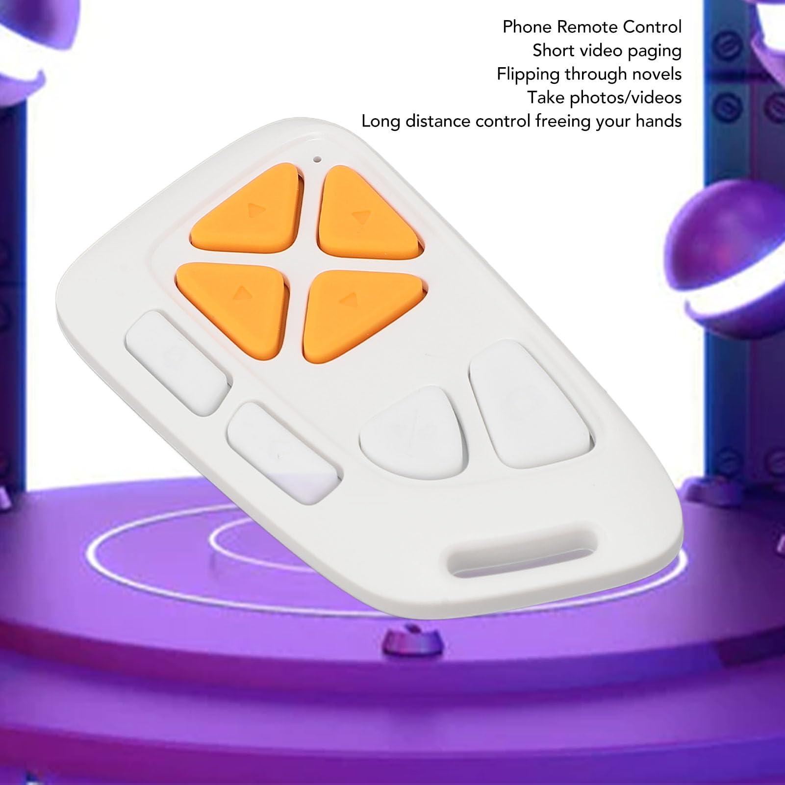 Scrolling Remote Control for TikTok Clicker Page Turner for Kindle App, Bluetooth Remote for Camera Scroller Remote for iOS/Android (White)