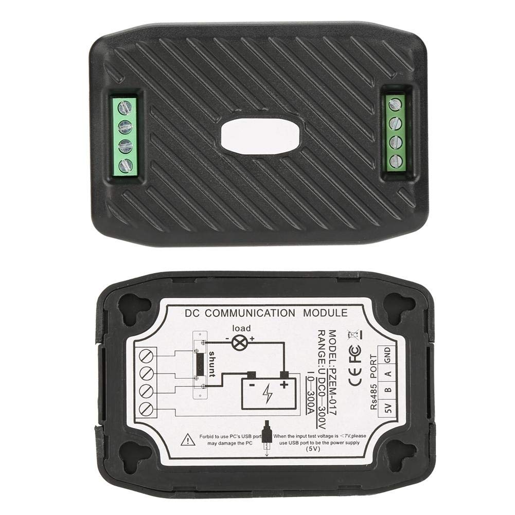 PZEM-017 Scatola di comunicazione CC Interfaccia Modbus 0-300V 300A Shunt Cavo USB Tensione Corrente Potenza Consumo energetico Misuratore(PZEM-017+50A+USB)
