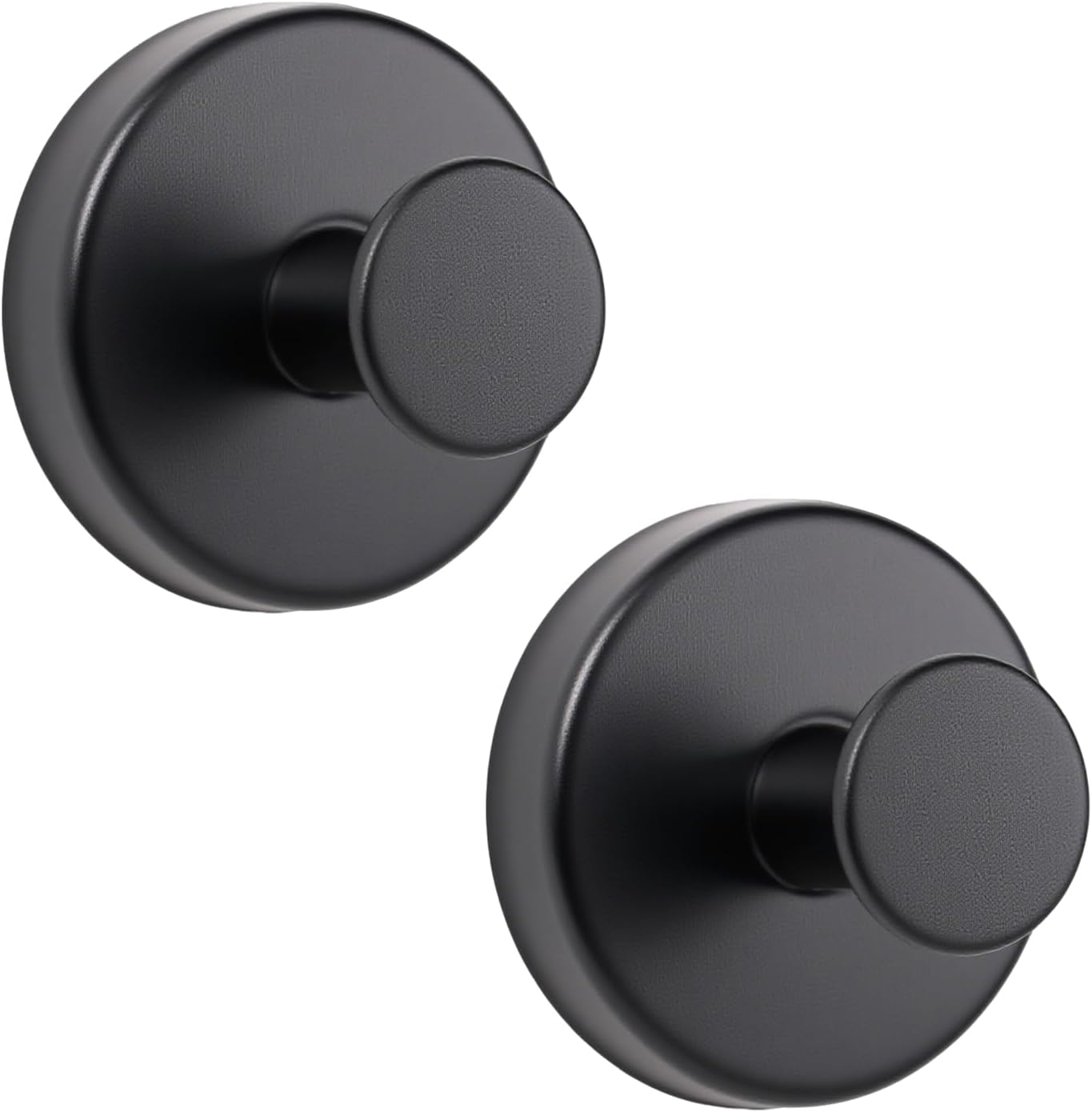 Suction Cup Hooks for Shower, Bathroom Hooks for Towels Stainless Steel Wall Hook for Hanging up to 6.5 lbs Hooks for Kitchen, Glass, Mirror (2Pcs Black)