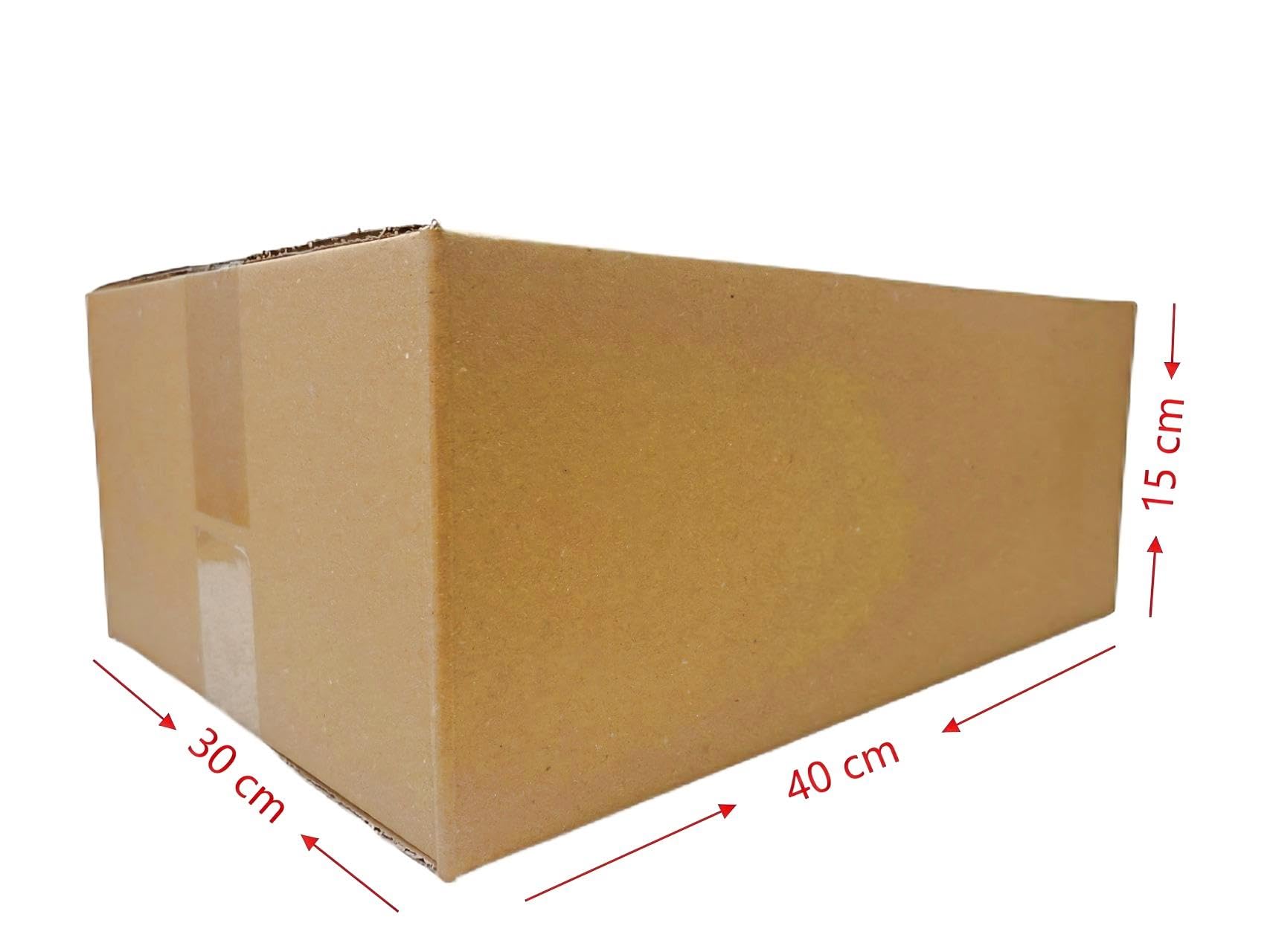 Cajas para mudanzas y envíos, cartón ondulado individual, 40 x 30 x 15 cm, juego de 60 unidades (60 unidades, 40 x 30 x 15 cm)