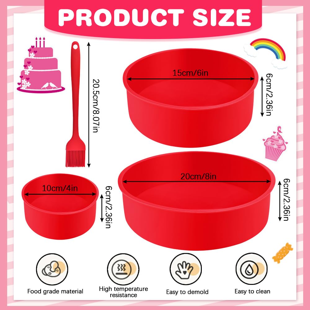 Moule à Gâteau Chiffre 70 En Silicone - Grands Moules 7 Et 0 Pour 70 Ans Ou 70e Anniversaire De Mariage (Rouge)