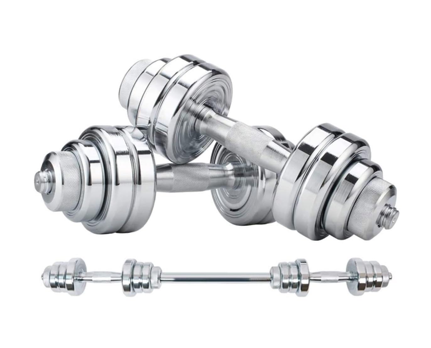 Manubrio, Set di manubri, set pesi, regolabili, in acciaio puro a doppia placcatura, bilanciere, design 2 in 1, attrezzatura sportiva