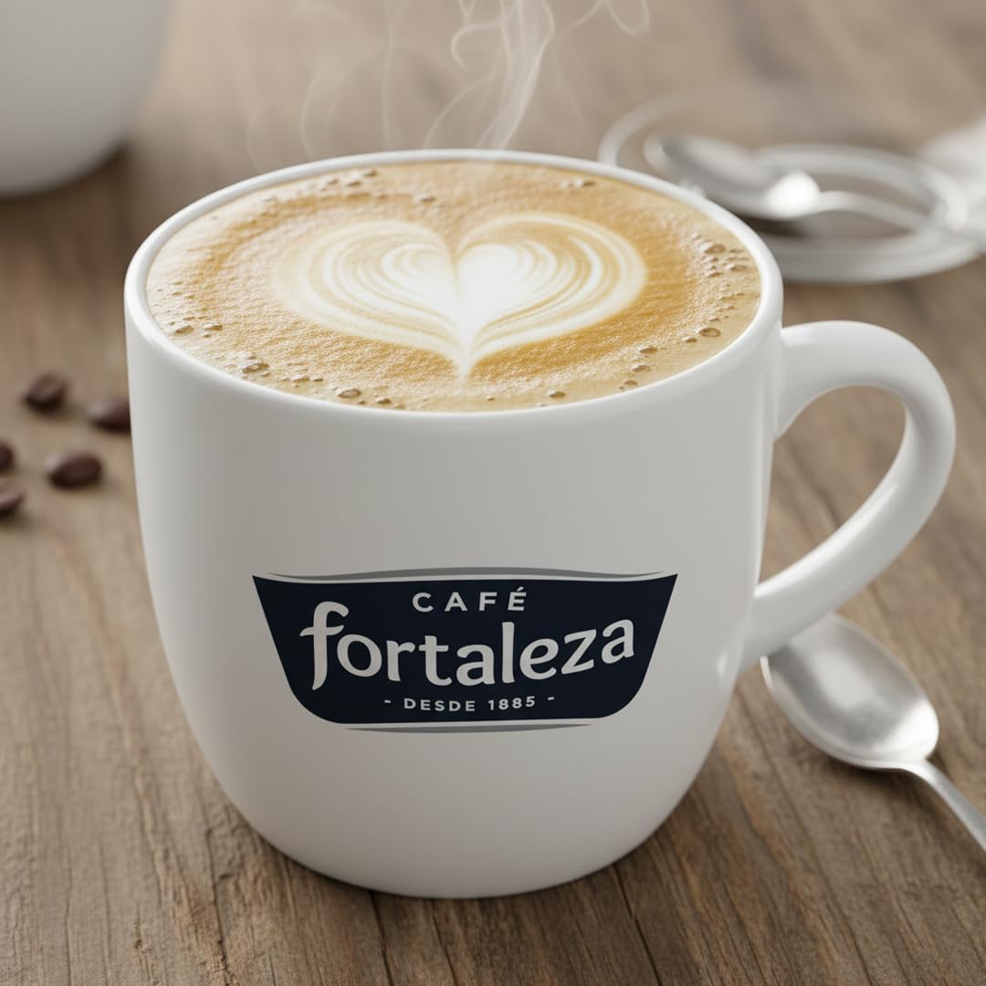 CAFÉ FORTALEZA Café en Grano Natural 500g x 6 - Total 3KG - Café en Grano con Matices Herbales y Afrutados - Café Arábica Centroamericano y Brasileño con Sabor Elegante - Café con Final Largo