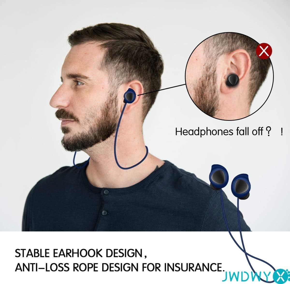 Discount 90% Stitch Silicone Case for Galaxy Buds/ Galaxy Buds+ Plus, 7 in 1 Silicone Accessories Set Protective Cover, Silicone Case/Keychain/Carabiner/Anti-Lost Rope/Cleaning Brush (Dark Blue & Stitch)