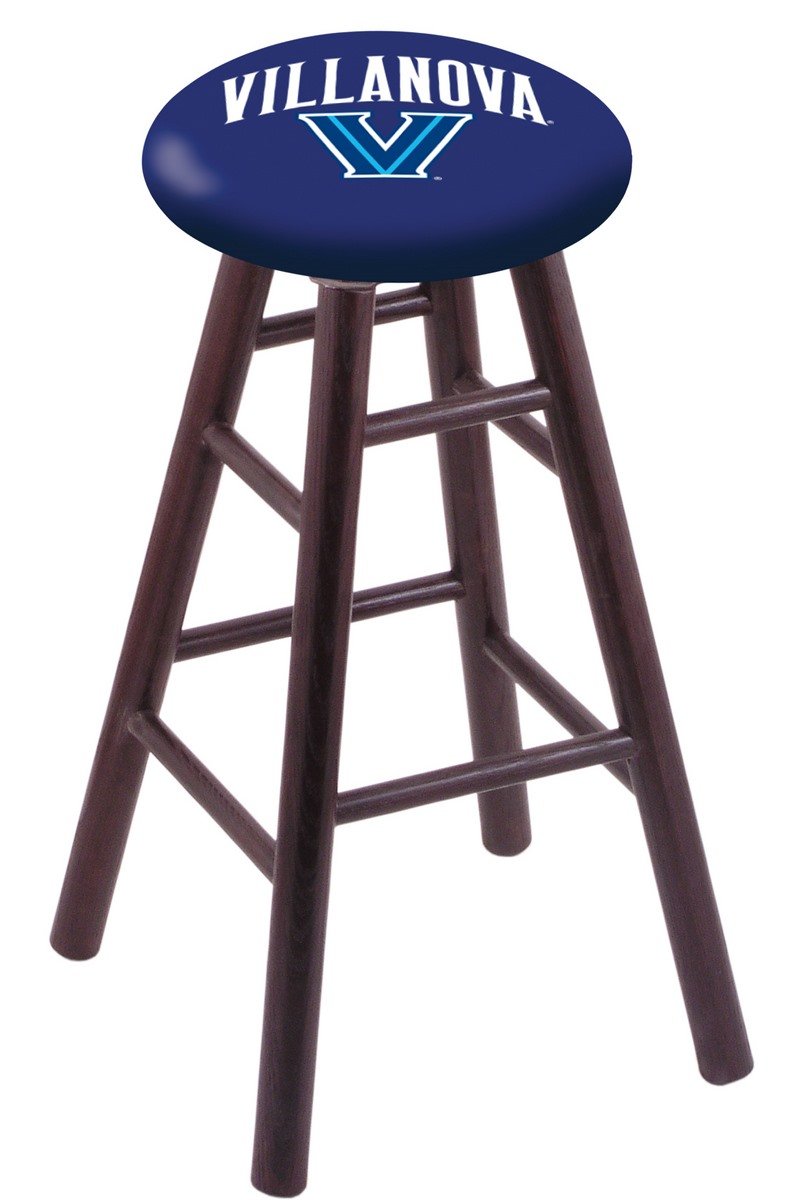 Holland Bar Stool Co. Oak Extra Tall Bar Stool in Dark Cherry Finish with Villanova Seat by The