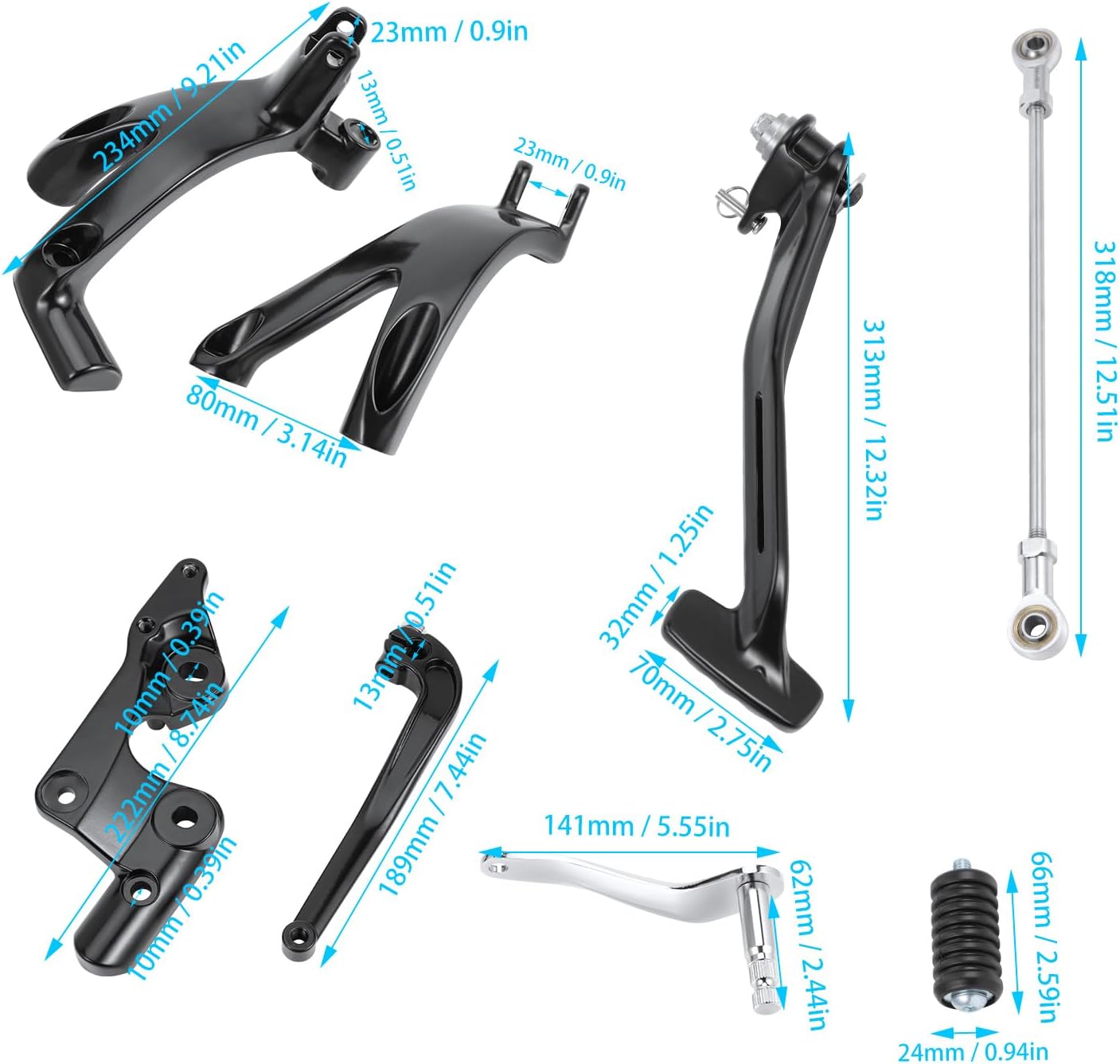 Forward Controls Pegs Levers Linkages Fit for Harley Davidson Softail Street Bob Low Rider FXBB FXLR FXLRS FXST 2018-2023