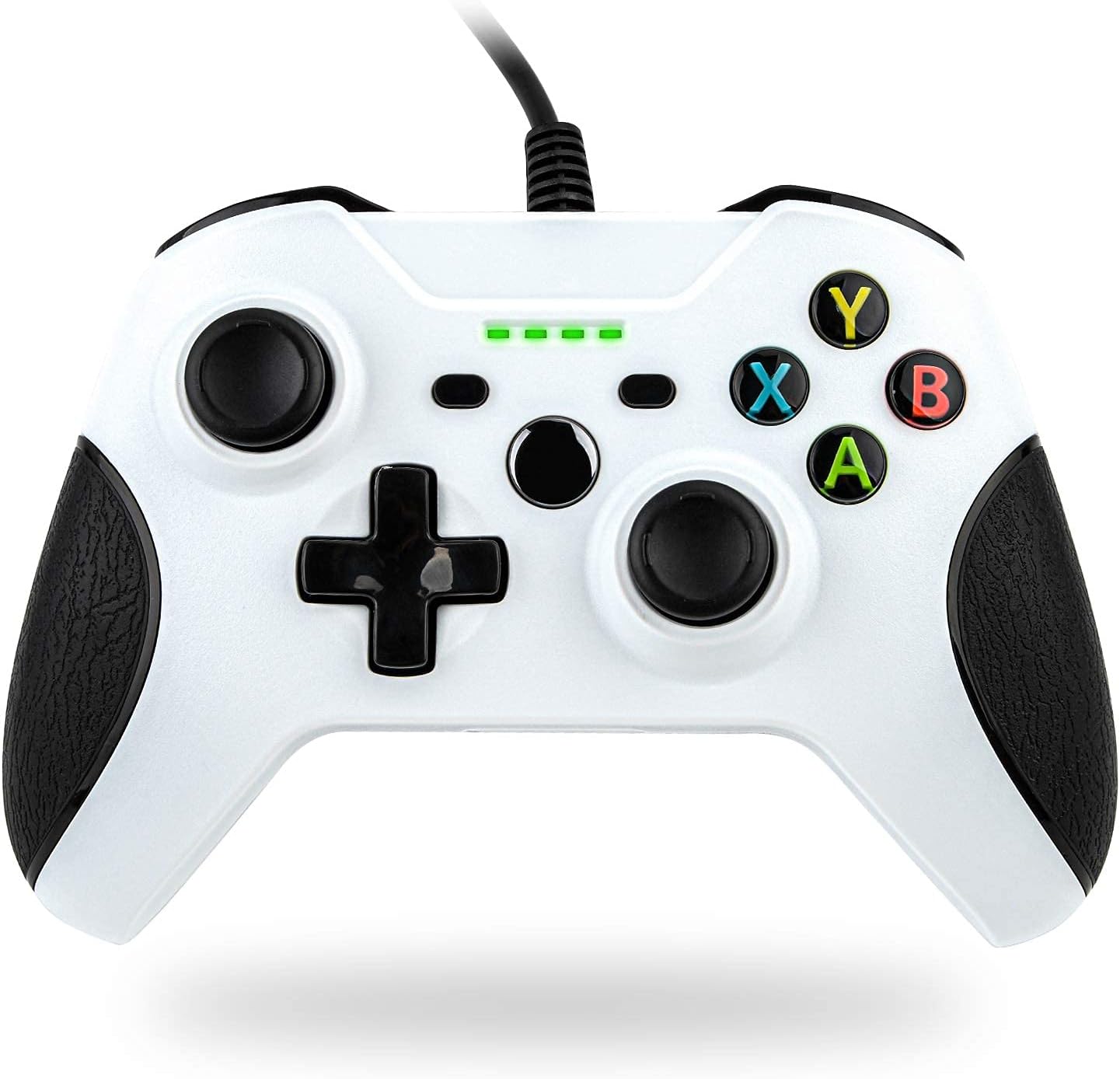TechKen Wired Controller for Xbox one, USB Wired Game Controllers Gamepad with Dual Vibration and Headset Jack Compatible with Xbox One/PC (White) (Renewed)