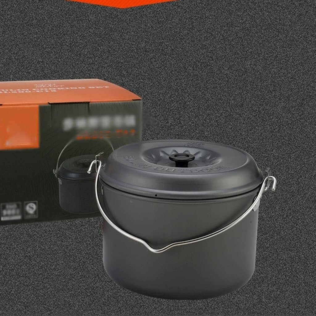 YYDS Outdoor Camping Camping Cooker Lightweight Pot Multifunction Hanging Pot 4.2L/7L Large Capacity Family Campfire Hiking Camping Cookware Adventures Picnics (Size : 7L)