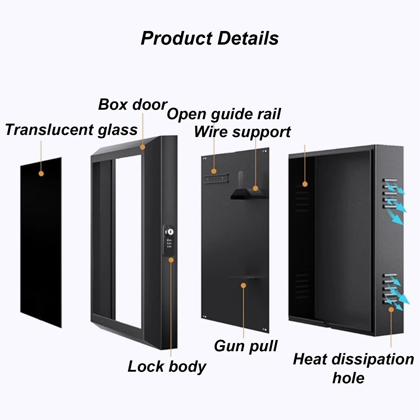 Caja protectora para cargador de vehículos eléctricos montada en la pared, impermeable y antirrobo, compatible con varias pilas de carga